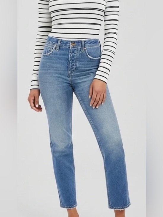 J. Crew Denim - J. Crew Premium Edition High Rise Straight Leg Jeans Button Fly Size 27